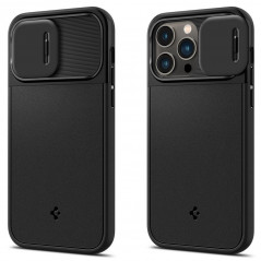 Apple iPhone 14 Pro Max Hülle Spigen Optik Armor Schwarz