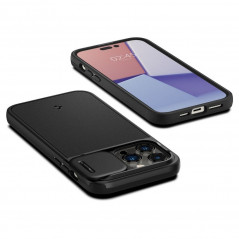 Apple iPhone 14 Pro Max Hülle Spigen Optik Armor Schwarz