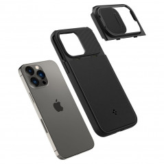 Apple iPhone 14 Pro Max Hülle Spigen Optik Armor Schwarz
