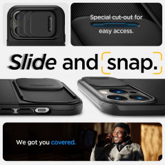 Apple iPhone 14 Pro Max Hülle Spigen Optik Armor Schwarz