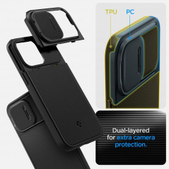 Apple iPhone 14 Pro Max Hülle Spigen Optik Armor Schwarz