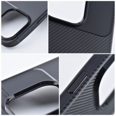 Apple iPhone XR Hülle Carbon premium Elegant  Schwarz