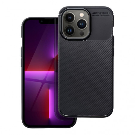 Apple iPhone 13 Pro Hülle Carbon premium Elegant  Schwarz