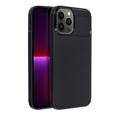 Apple iPhone 13 Pro Max Hülle Carbon premium Elegant  Schwarz