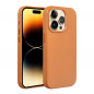 Apple iPhone 14 Pro Hülle Leather Mag Cover Elegant  MagSAFE  Orange