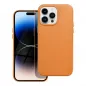 Apple iPhone 14 Pro Max Hülle Leather Mag Cover Elegant  MagSAFE  Orange
