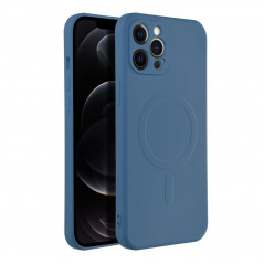 Apple iPhone 12 Pro Max Hülle Silicone Mag Cover MagSAFE  Blau