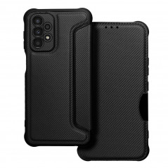 Samsung Galaxy A23 5G Book Handytaschen Razor Book Kohlenstoff-Faser, Kohlenstoffmuster  Schwarz