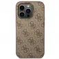 Apple iPhone 14 Pro Max Hülle Guess 4G Gold Logo Elegant  Braun