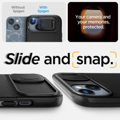 Apple iPhone 14 Plus Hülle Spigen Optik Armor Schwarz