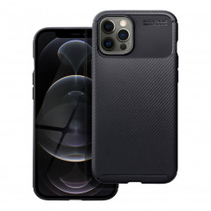 Apple iPhone 12 Pro Max Hülle Carbon premium Elegant  Schwarz