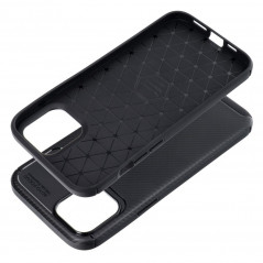Apple iPhone 12 Pro Max Hülle Carbon premium Elegant  Schwarz