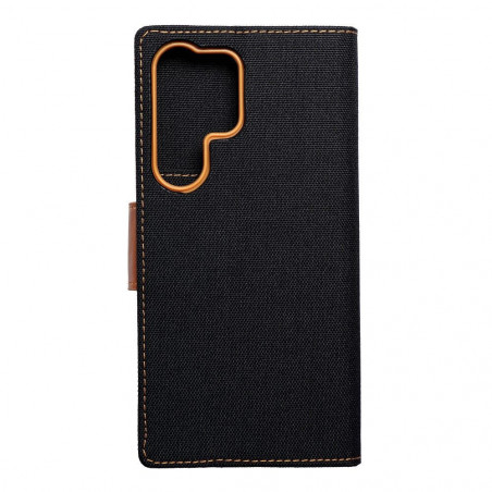 Samsung Galaxy S23 Ultra 5G Book Handytaschen CANVAS Book Schwarz