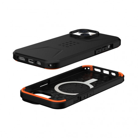 Apple iPhone 13 Hülle Urban Armor Gear Civilian Premium-Gehäuse  MagSAFE  Schwarz