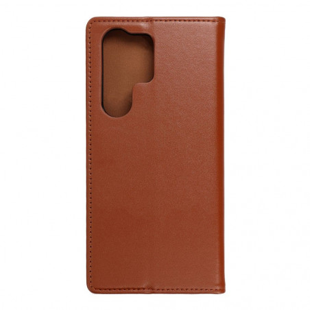 Samsung Galaxy S23 Ultra 5G Book Handytaschen Leather case SMART PRO Elegant  Braun