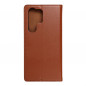 Samsung Galaxy S23 Ultra 5G Book Handytaschen Leather case SMART PRO Elegant  Braun