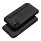 Apple iPhone 11 Book Handytaschen Razor Book Kohlenstoff-Faser, Kohlenstoffmuster  Schwarz