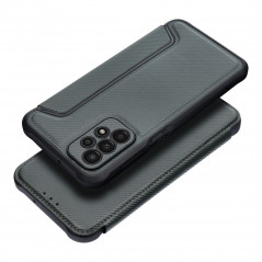 Samsung Galaxy A23 5G Book Handytaschen Razor Book Kohlenstoff-Faser, Kohlenstoffmuster  Dunkelgrün