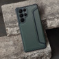 Samsung Galaxy A13 LTE Book Handytaschen Razor Book Kohlenstoff-Faser, Kohlenstoffmuster  Dunkelgrün