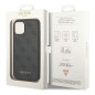 Apple iPhone 14 Hülle Guess 4G Gold Logo Elegant  Grau