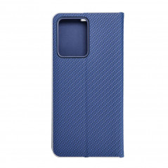 XIAOMI Redmi Note 12 4G Book Handytaschen LUNA Book Carbon Kohlenstoff-Faser, Elegant  Blau