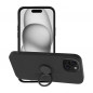 Apple iPhone 15 Hülle Silicone ring Schwarz