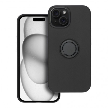 Apple iPhone 15 Hülle Silicone ring Schwarz
