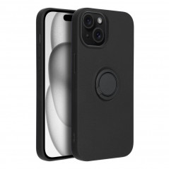 Apple iPhone 15 Hülle Silicone ring Schwarz