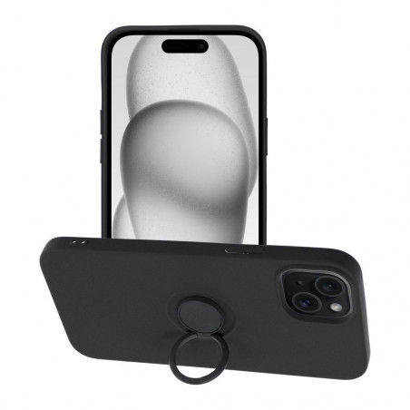 Apple iPhone 15 Plus Hülle Silicone ring Schwarz