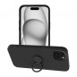 Apple iPhone 15 Plus Hülle Silicone ring Schwarz