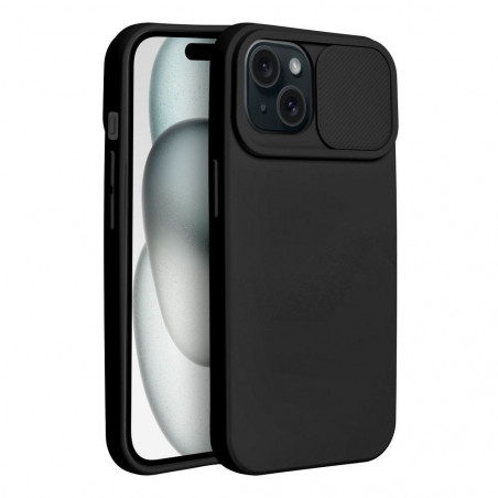Apple iPhone 15 Hülle Slide Schwarz