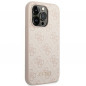 Apple iPhone 14 Pro Max Hülle Guess 4G Gold Logo Elegant  Rosa