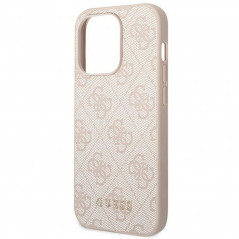 Apple iPhone 14 Pro Max Hülle Guess 4G Gold Logo Elegant  Rosa