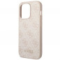 Apple iPhone 14 Pro Max Hülle Guess 4G Gold Logo Elegant  Rosa