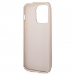 Apple iPhone 14 Pro Max Hülle Guess 4G Gold Logo Elegant  Rosa