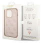 Apple iPhone 14 Pro Max Hülle Guess 4G Gold Logo Elegant  Rosa