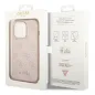 Apple iPhone 14 Pro Max Hülle Guess 4G Gold Logo Elegant  Rosa
