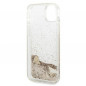 Apple iPhone 14 Plus Hülle Guess Liquide Glitter Charms Elegant  Gold