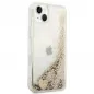 Apple iPhone 14 Plus Hülle Guess Liquide Glitter Charms Elegant  Gold