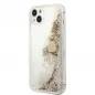 Apple iPhone 14 Plus Hülle Guess Liquide Glitter Charms Elegant  Gold