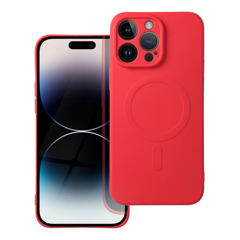 Apple iPhone 14 Pro Max Hülle Silicone Mag Cover MagSAFE  Rot