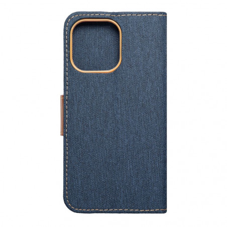 Apple iPhone 14 Pro Max Book Handytaschen CANVAS Book Navy blau