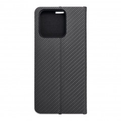 XIAOMI Redmi 10C Book Handytaschen LUNA Book Carbon Kohlenstoff-Faser, Elegant  Schwarz