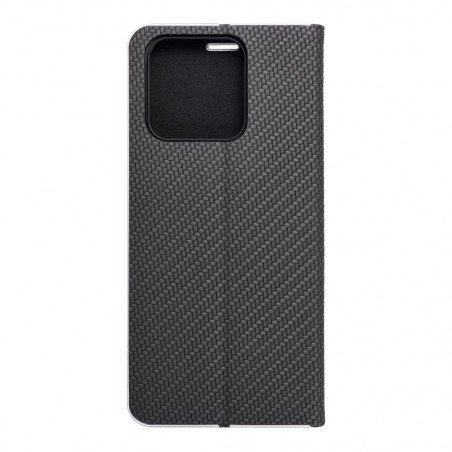 XIAOMI Redmi 10C Book Handytaschen LUNA Book Carbon Kohlenstoff-Faser, Elegant  Schwarz