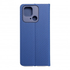 XIAOMI Redmi 10C Book Handytaschen LUNA Book Carbon Kohlenstoff-Faser, Elegant  Blau