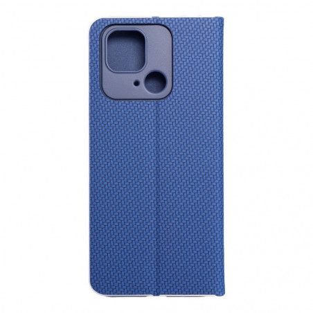 XIAOMI Redmi 10C Book Handytaschen LUNA Book Carbon Kohlenstoff-Faser, Elegant  Blau