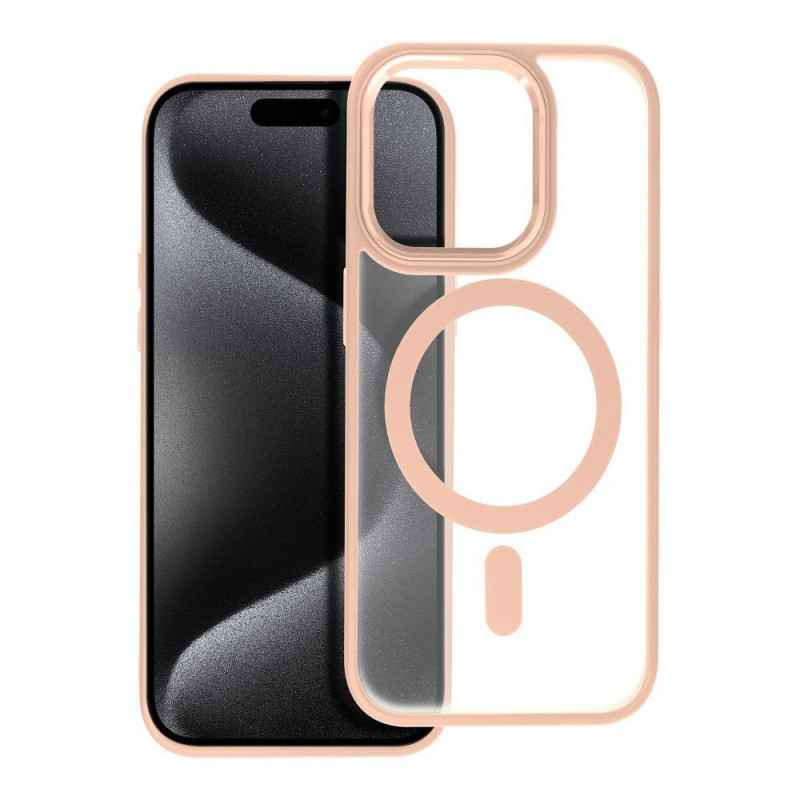 Apple iPhone 15 Pro Hülle Matte Mag Cove MagSAFE  Rosa