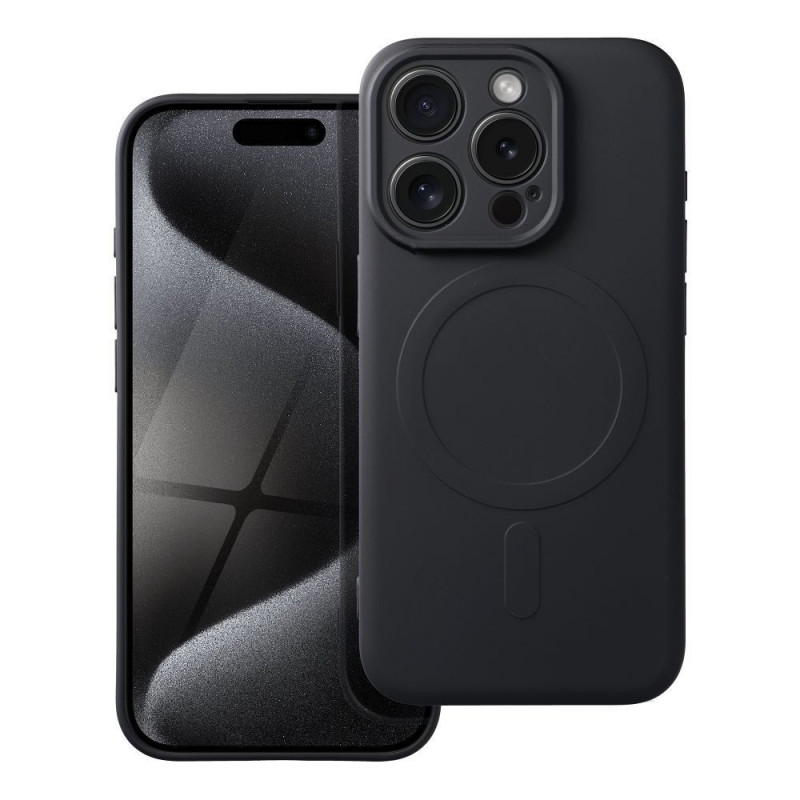 Apple iPhone 15 Pro Hülle Silicone Mag Cover MagSAFE  Schwarz