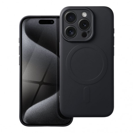 Apple iPhone 15 Pro Hülle Silicone Mag Cover MagSAFE  Schwarz