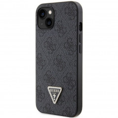 Apple iPhone 13 Hülle Guess Metal Logo Starss Crossbody Elegant  Schwarz